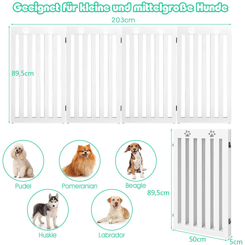 Lysette Wood Free Standing Pet Gate