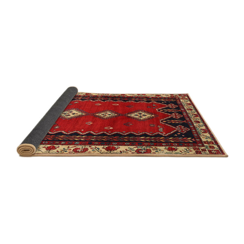 Tapis traditionnel rouge / noir, Rectangle 4 pi x 6 pi