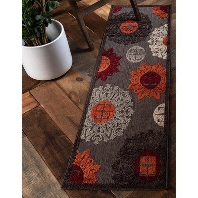 Tapis d'intérieur / extérieur brun Dalbury