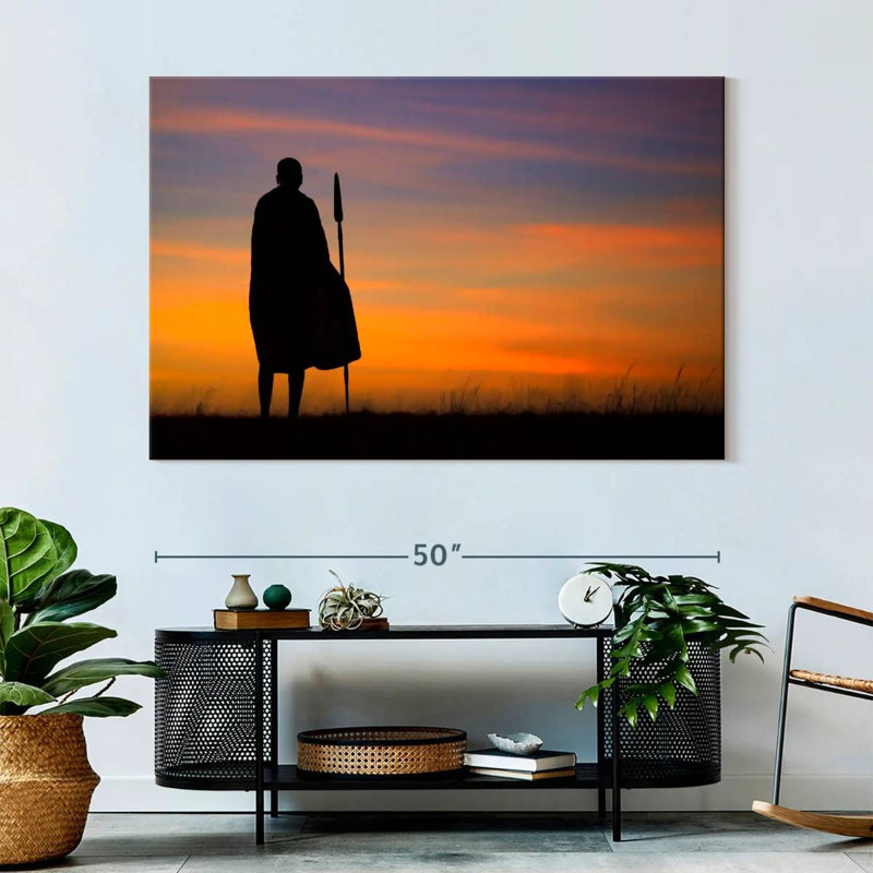 Leisha African Warrior, 34" H x 51" W