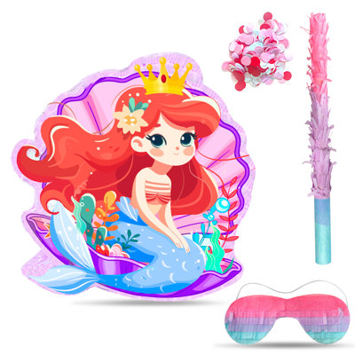 Pinatas de sirène pour fête d'anniversaire, pinata de fête de sirène 4-en-1