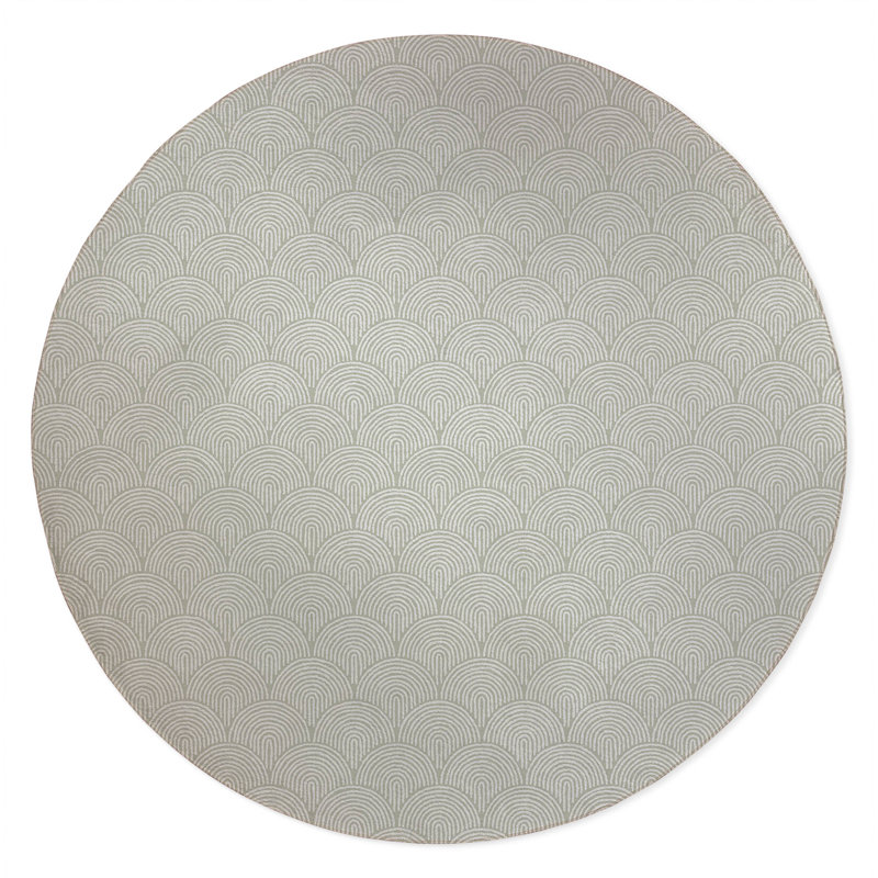 Rolling Humps Non-Slip Outdoor Rug, Round 5'