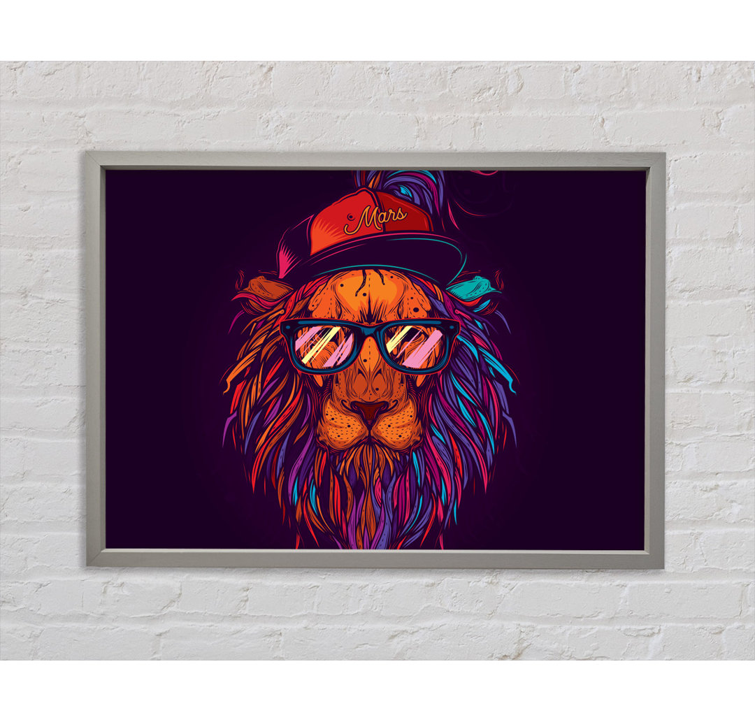 Lion Sunglasses - Einzelbildrahmen Kunstdrucke auf Leinwand