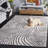 Madee Temple Bcf/Jute/Latex/Overlock Abstract Rug in Beige/Black-782255692