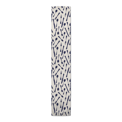 Sketchy Kitchen Utensils Gold 4 Table Runner