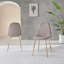 Corova Faux Leather Modern Dining Chairs with Metal Tapered Legs & Diamond Stitching-1219215366-1219266981