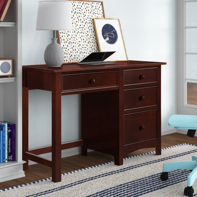 Dennie 48"W Solid Wood 4-Drawer Writing Desk