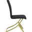 Chaises de salle à manger modernes 4 pièces noires, rembourrées pour une utilisation confortable (4), confortables et élégantes