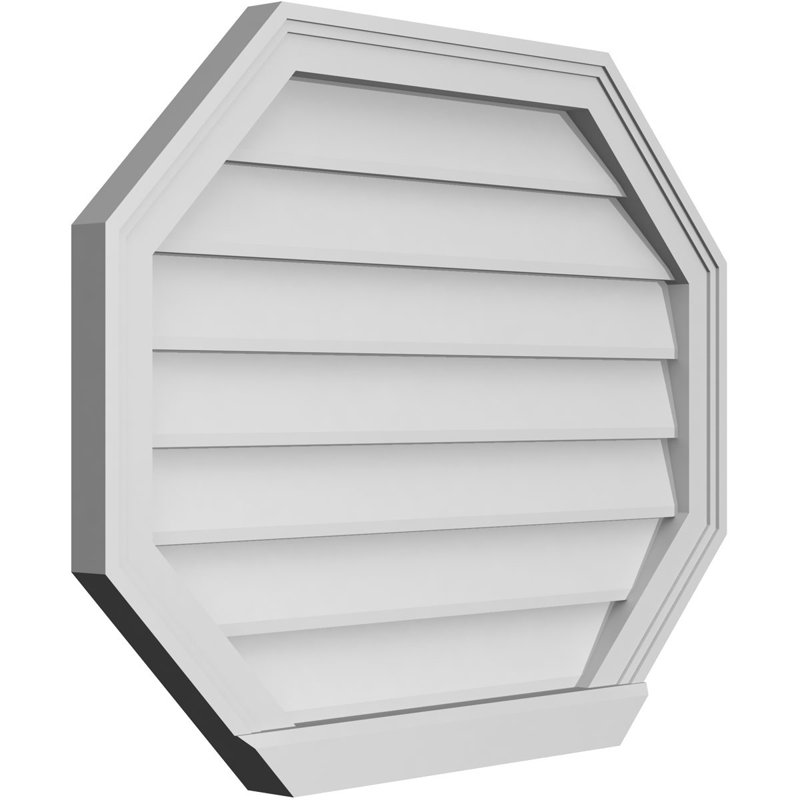 Évent horizontal gondole allongé en surface octogonal Signature, H 24 po x l 30 po x P 2 po