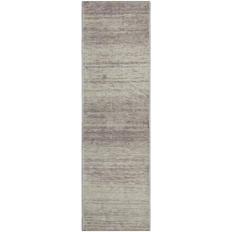 Premium Machine Washable Prisco Taupe Rug, Runner 2'3" x 7'6"