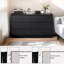 Commode noire à 6 tiroirs, commode large moderne avec design sans poignée