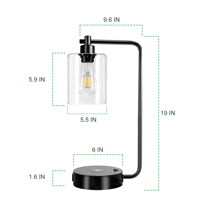 Lampe de bureau USB en métal Elle-Leigh