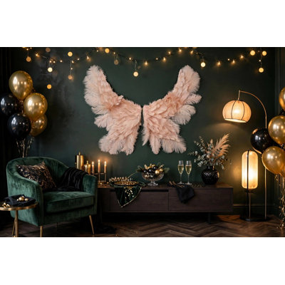 Large Angel Wings 64"X 25" - Champagne