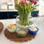 Scalloped Round Cutting Board Charger - Natural