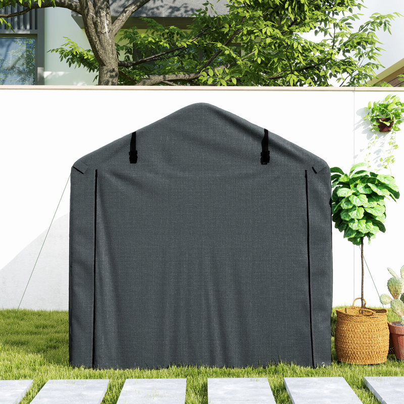 Outsunny 2.2 x 1.6 m Garden Storage Tent Waterproof Bike Tent, Grey