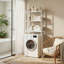 Armoire de rangement au-dessus de la toilette à 3 niveaux avec tablettes réglables, organisateur de salle de bain en bambou autoportant pour un rangement vertical peu encombrant dans la salle de bain ou la salle de lavage