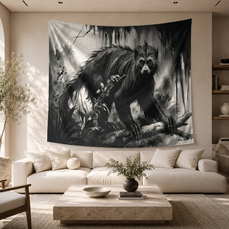 Tapisserie murale Wildlife Binturong, 26 po x 36 po