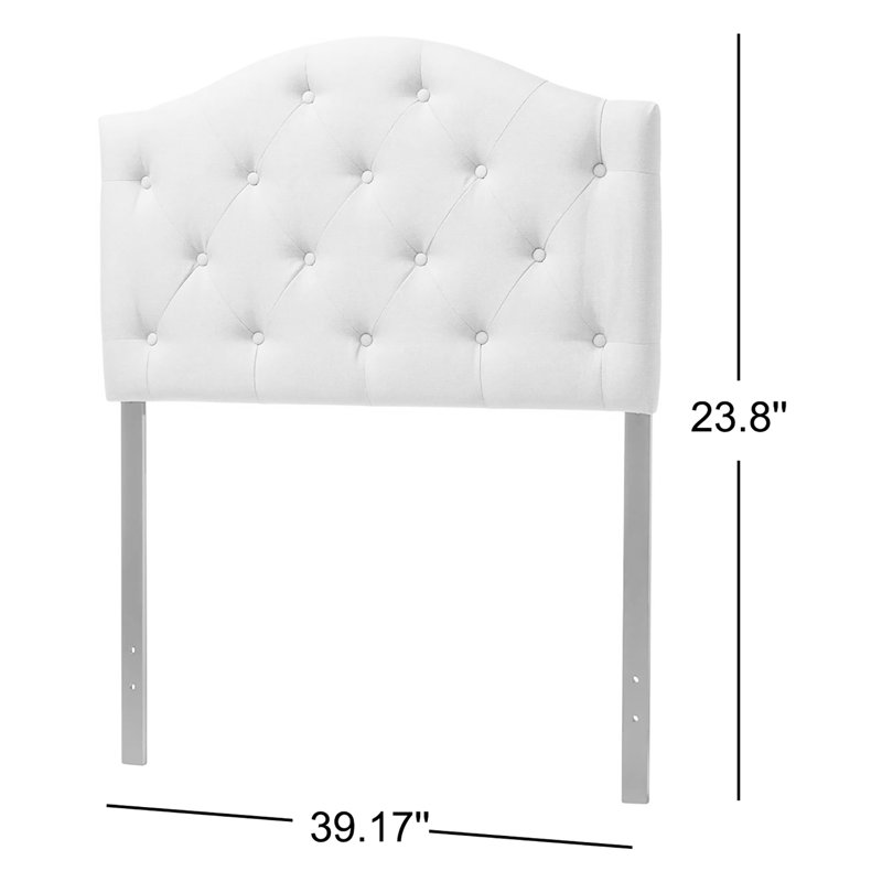 Tête de lit simple tapissier Gatlyn, Beige clair