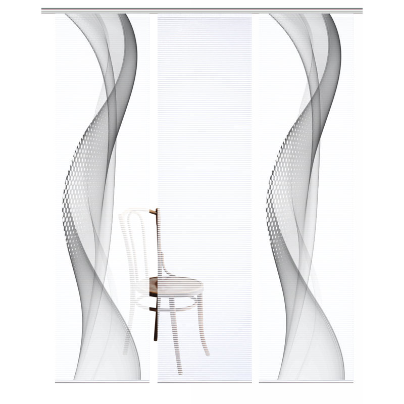 Semi Sheer Sliding Panel, in Grey