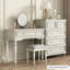 Armoire d'appoint en bois manufacturé blanc