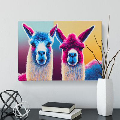 Colourful Llamas Vol.3 - Wrapped Canvas