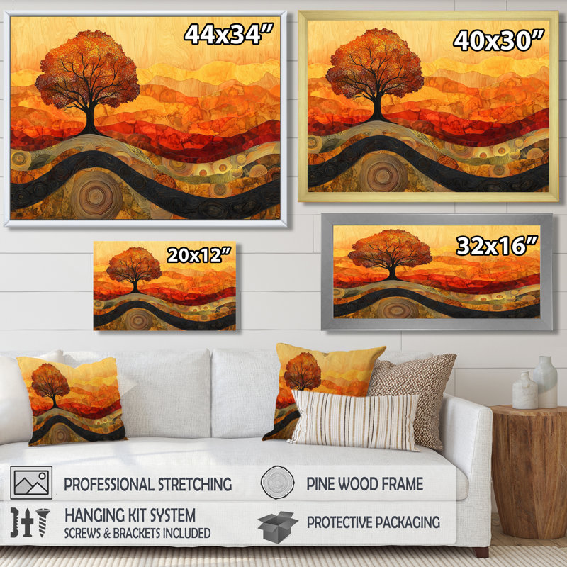 Bouleau d'automne avec des racines de sérénité II - impressions encadrées, H 30 po x l 40 po, Cadre flottant, Argent