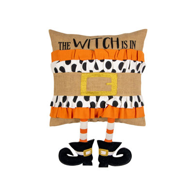 The Witch Polka Dots Reversible Throw Pillow