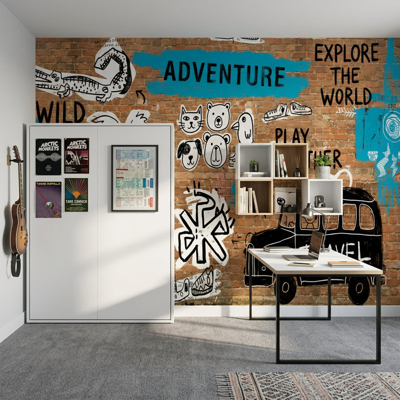 Papier peint mural Brick Urban Brick Wall, 200 po x 120 po, Non tissé
