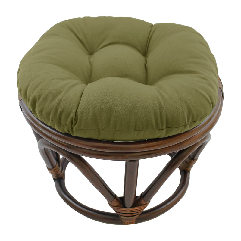 Coussin rond pour repose-pieds d'intérieur, Sauge