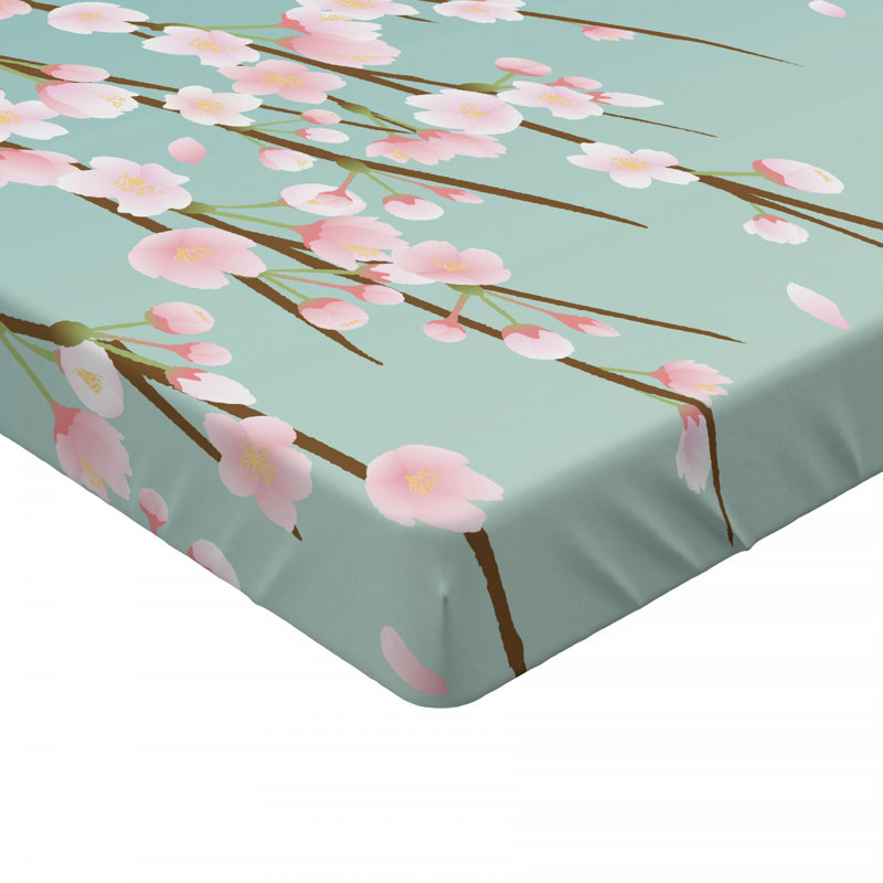 Microfiber Floral Fitted Sheet, Queen Fitted Sheet