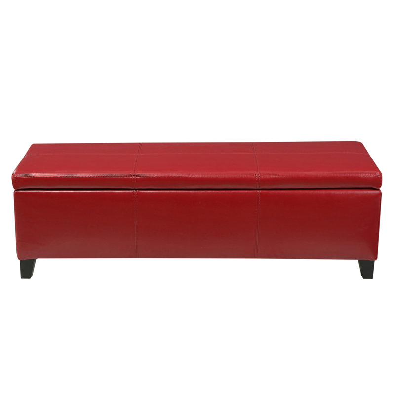 GLOUSTER RANGEMENT OTTOMAN V2, Rouge