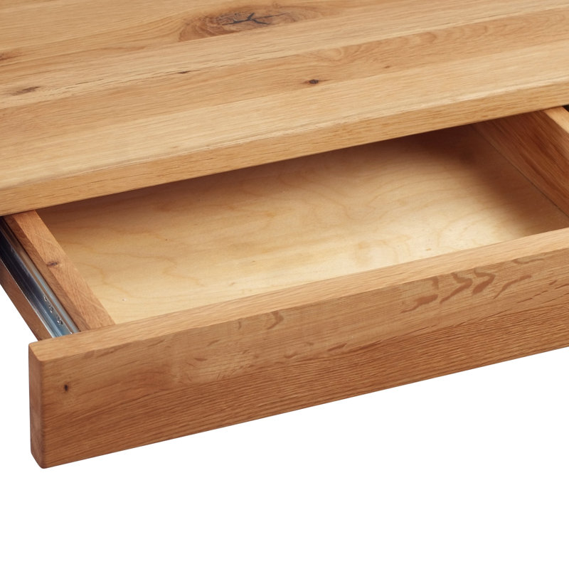 Bridgeforth 110Cm W Rectangle Writing Desk, Wild Oak