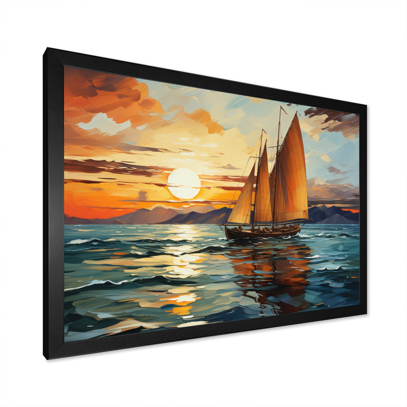 Impression sur toile Iolanta, H 12 po x l 20 po x P 1 po, Cadre simple noir