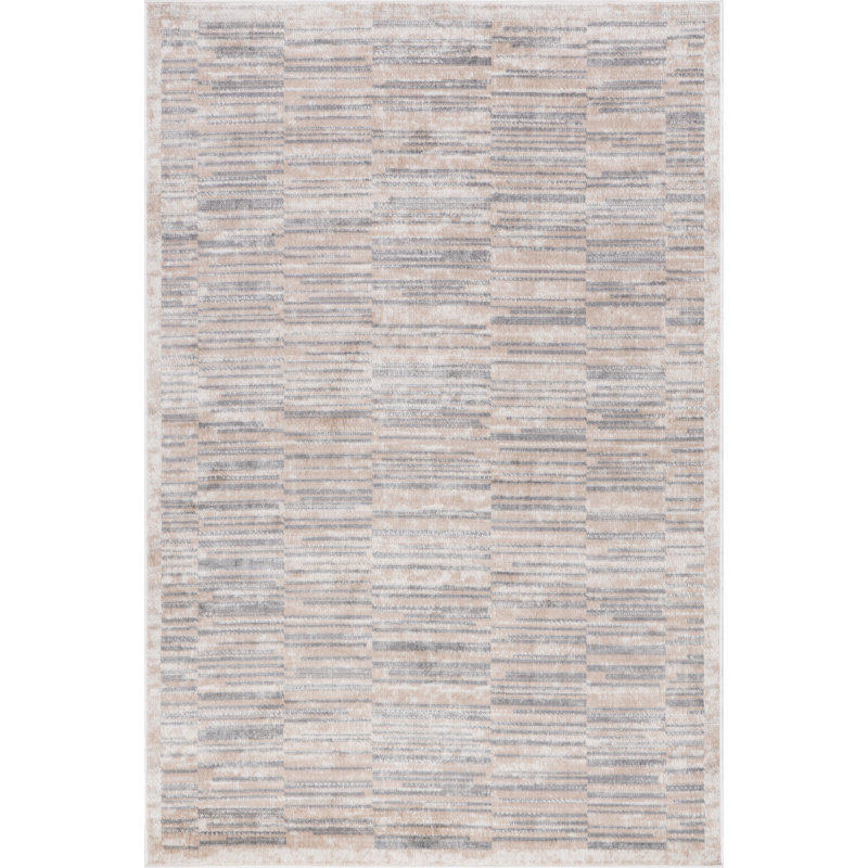 Nidhi Traditional Striped Area Rug, Rectangle 6'7" x 9'