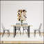 Ensemble de 4 tables de salle à manger en bois aggloméré de 55 po et chaises en lin de style Mid-Century avec base et pieds en métal-1107136244-1107136251