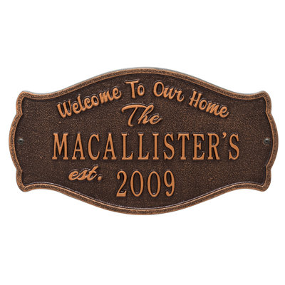 4-Line Wall Address Plaque