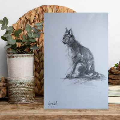 Chat contemporain gris anthracite