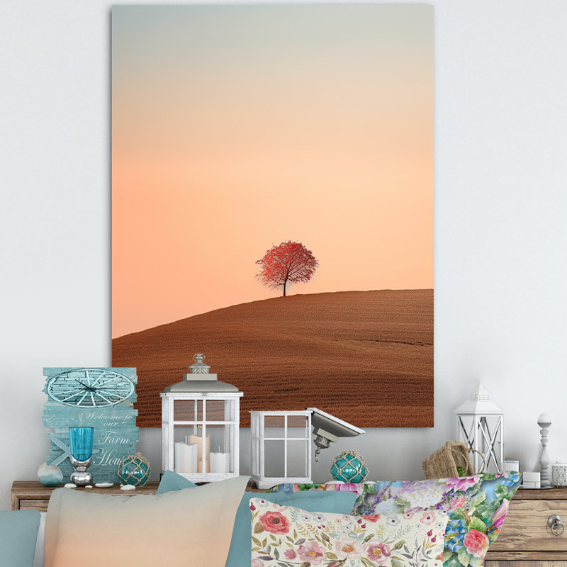 Photographie d'automne au coucher du soleil avec abstraction I, H 44 po x l 34 po x P 1,5 po, Toile tendue