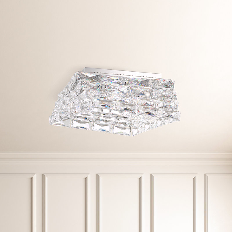 Glissando Crystal LED Flush Mount, 3000K