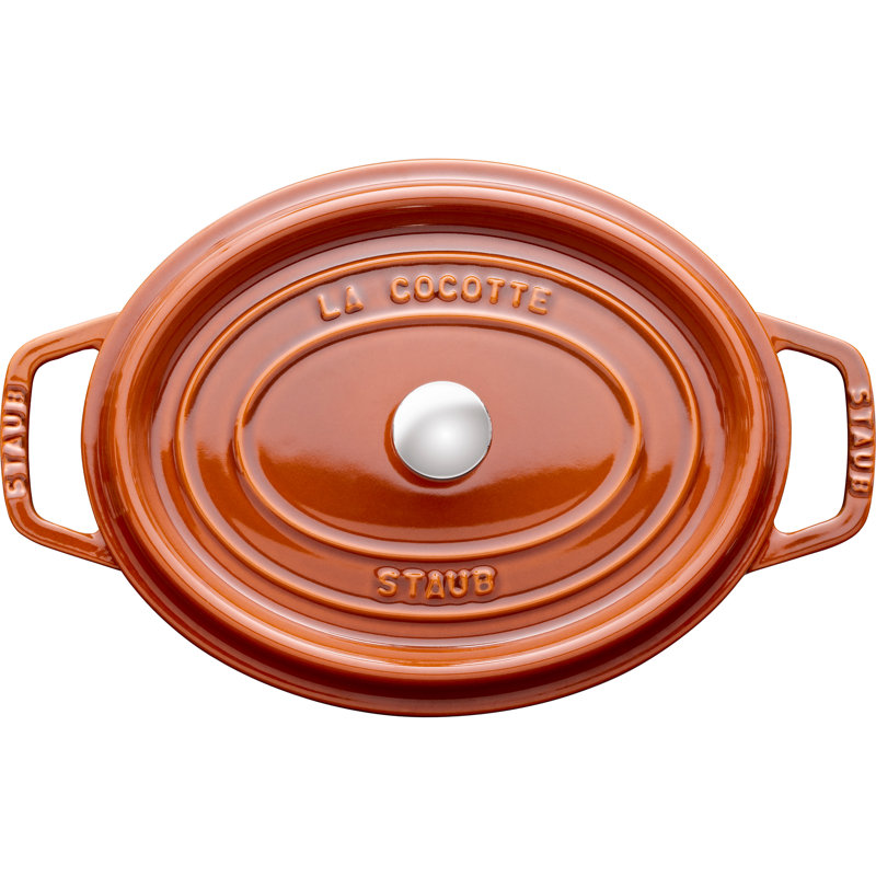 Cocotte ovale en fonte Staub, Orange brûlé, 5,75 pte