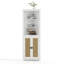 Grande armoire de rangement en coin Farmhouse avec portes de grange, tablettes réglables, armoire d'angle peu encombrante pour la salle de bain, la cuisine et le salon