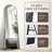 Kadeshia Aluminum Alloy Framed Arched Full Length Mirror with Stand-2083223444-2083223447