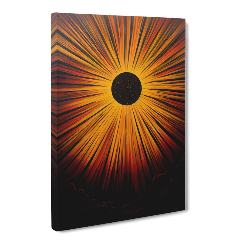 Ardara Sun Modern Art - Wrapped Canvas, 60cm H x 40cm W