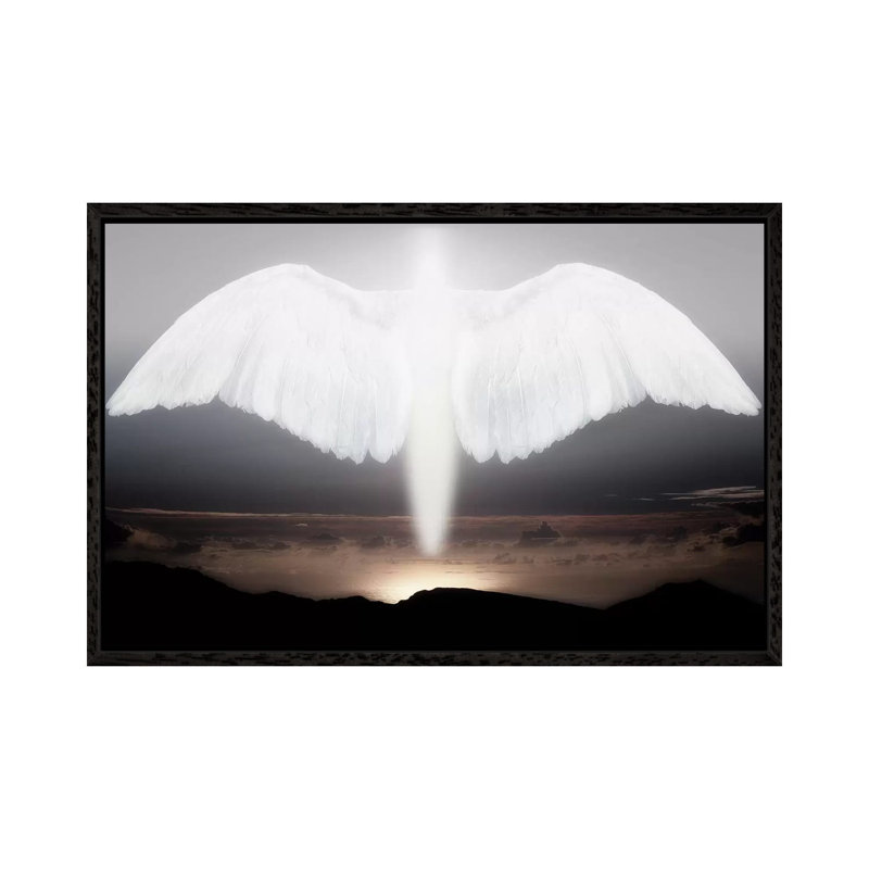 Artistic Creation Of Angel Or Spirit by Jaynes Gallery - Print on Canvas, 45.72cm H x 66.04cm W x 3.81cm D, Black Framed