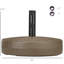 Base de parasol d'extérieur - 64 lbs remplissable, convient aux poteaux de 1,5 po et 2 po, lbs