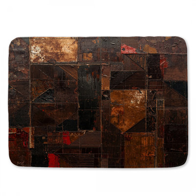 Rustic Metal Texture Bath Mat