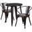 Duluth 30'' Round Metal Indoor-Outdoor Table Set with 2 Arm Chairs-24678677-24678687