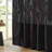 Laurel Black Tufted Semi-Sheer 72x72'' Shower Curtain-510192800-510192984