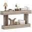 Console 63 po, table d'entrée vintage, brun clair-2126430223