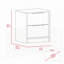 Table de chevet, table de bout, plateau supérieur Eter, deux tiroirs - blanc Eter-818120699
